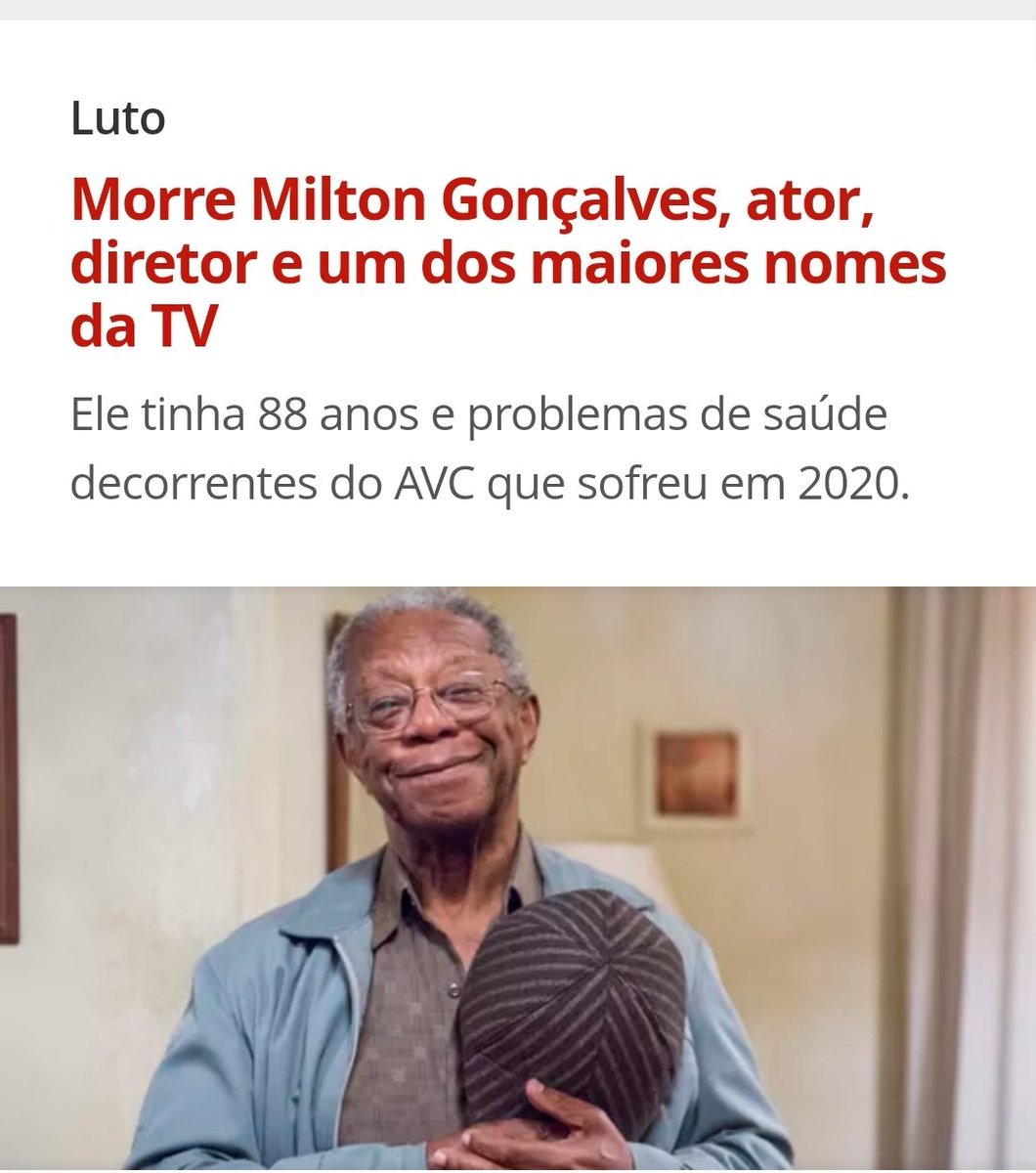 Pessoa e ator maravilhoso. Passou por essa vida com louvor. Terei sempre lembranças maravilhosas. 
Descanse em paz #MiltonGonçalves 🙏