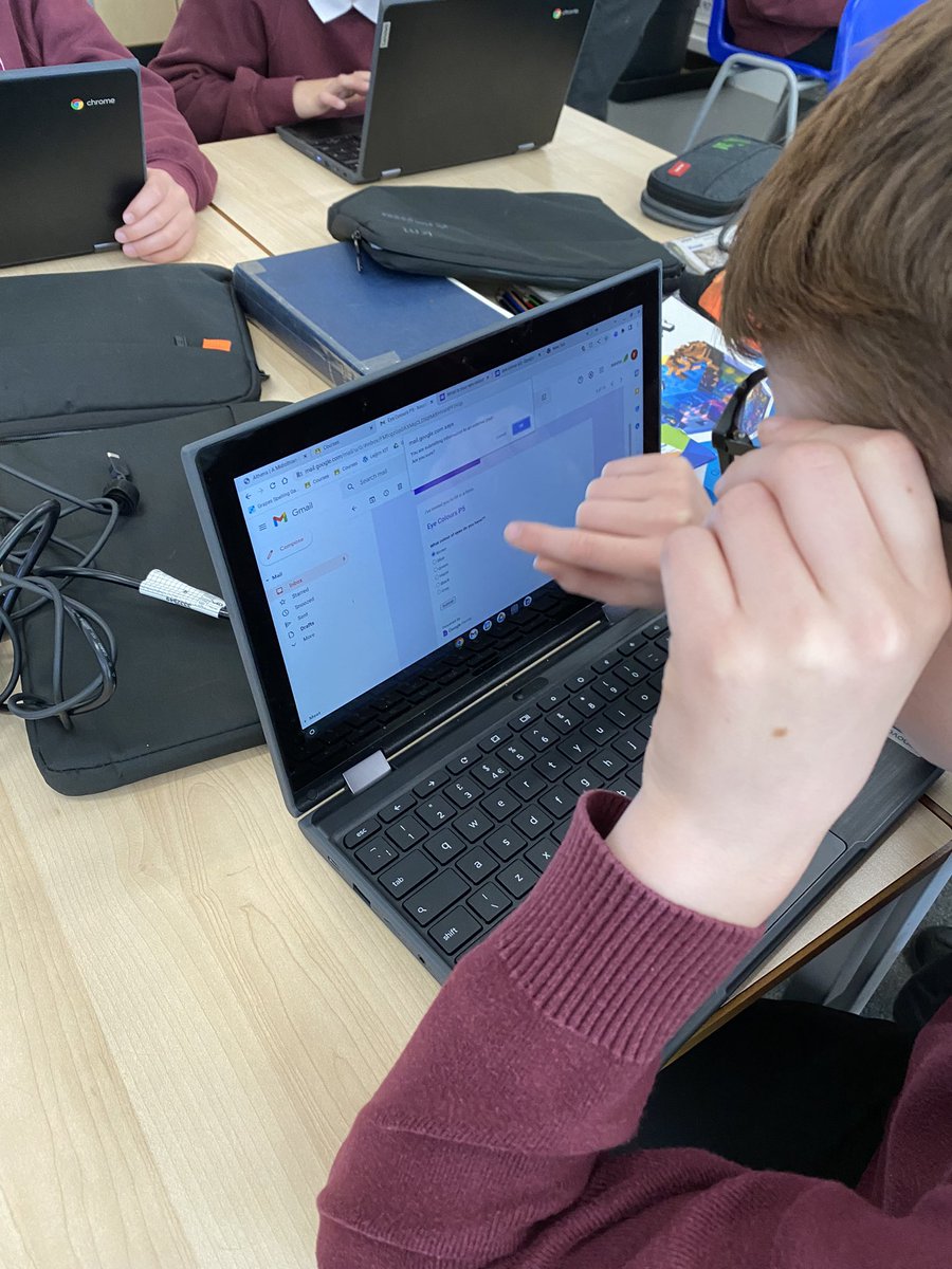 MrsMcG_RoslinPS's tweet image. P5 are using Chromebooks as a new way to investigate Data Handling. We used #googleforms to create questionnaires to gather data, then emailed them to everyone in our class. Tomorrow, we will begin to collate the information into #googlecharts. Amazing work P5! @RoslinPS