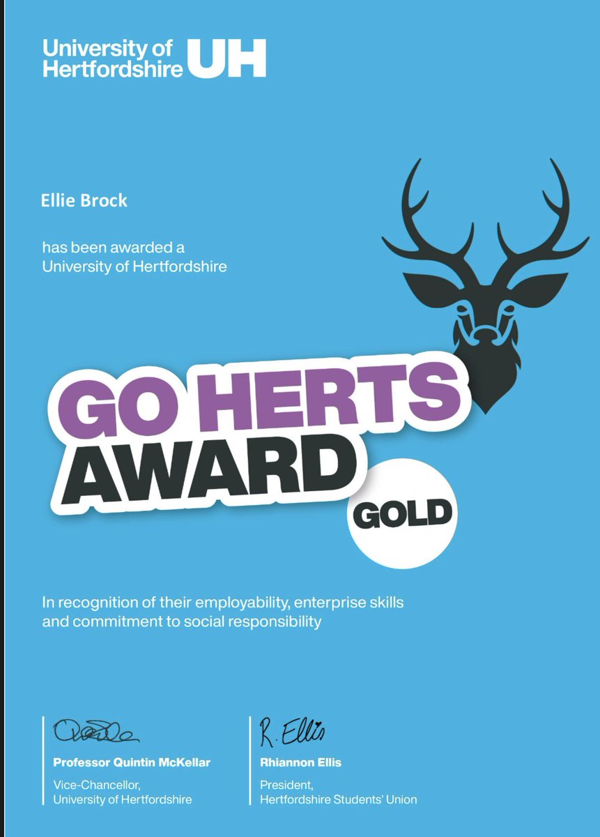 sco_uh's tweet photo. it’s a full house! 🏅 

all three Education SCOs have received a Gold Go Herts award! ⭐️ https://t.co/Fs1q5BlHiA