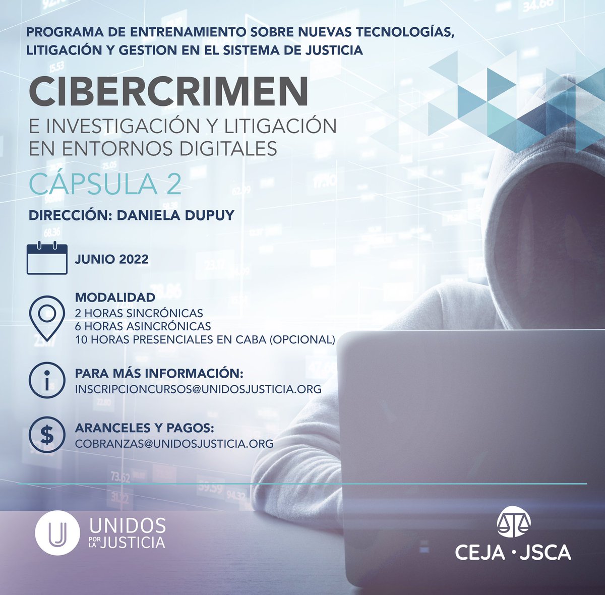 Últimas horas para inscribirte en la cápsula de Cibercrimen dictada por <a href="/danydupuyok/">Daniela Dupuy</a> . No te la pierdas!! 

🗓 Comienza el 1/6

Más info 👉 unidosjusticia.org/capacitaciones/