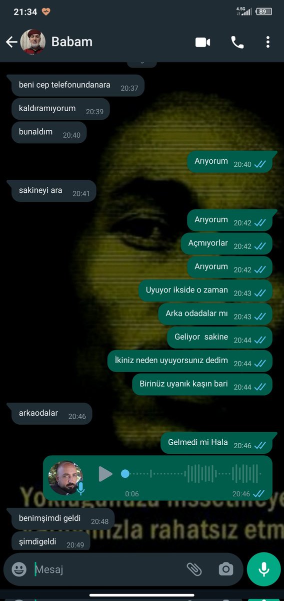 Göz takip sisteminin ne işe yaradığını meral edenlere adam çaresizlikten whatsapp tan uyandıramadığı şizofren annem be kızkardeşin mağduriyeti yaşamadan bana ulaştı ve problem çözüldü.🤨