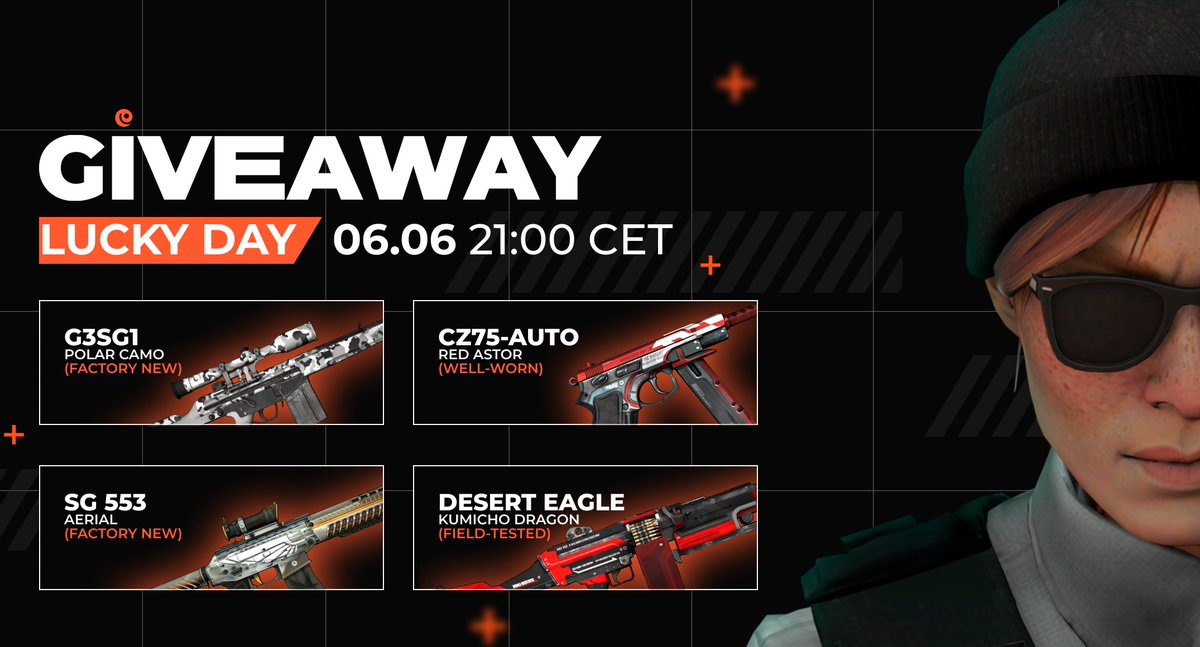 pub_elo's tweet photo. #EloPub Community Contest continues. Follow the simple rules to participate!
— Subscribe to 
@pub_elo
 
—👍 this post
— ↩️ the giveaway repost
— Tag 3 friends 
06.06. we'll select 4 random subs and give one of these skins
#csgo #giveaway #freeskins #elopub https://t.co/YGei92FSnt