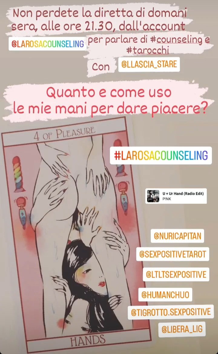 FedericoLarosa's tweet photo. #counseling #sexpositivetarot #hands #tarocchi #larosacounseling @larosacounselor @SexPosiTarot https://t.co/bibyWOd1hv