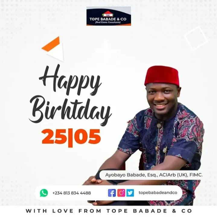 Babadetide's tweet photo. My birthday was on Wednesday, May 25. I'm still basking in the euphoria of the wishes and prayers. I say a BIG thank you to everyone who celebrated me. We shall all be celebrated in Jesus name.

#ThankYou #Appreciation #BirthdayAppreciationPost https://t.co/gwSBG2ONI1