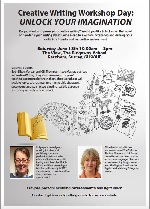 wordkindling's tweet photo. If you live near Farnham in Surrey, and love writing, you might be interested in this creative writing workshop on 18th June. Do spread the word. Thank you! https://t.co/67f7Rr8rqJ