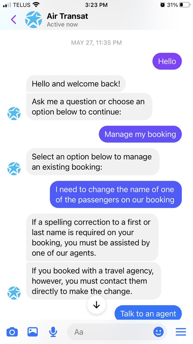 BarnyardAerials's tweet photo. @airtransat 2 hours and 40 minutes on hold to correct a name on reservation then disconnected. Three days trying to get help on Facebook , no response …..your #CustomerService is #horrendous. No wonder you were the cheapest flight. https://t.co/vc6laIUETJ