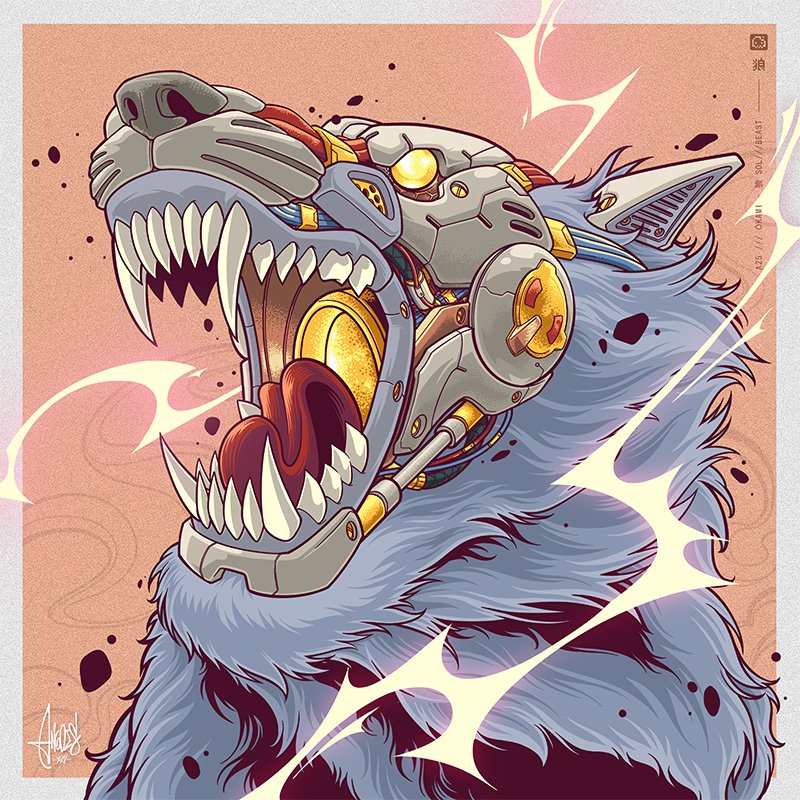 📢 New auction on <a href="/formfunction/">Formfunction</a> ia scheduled to be live at 9pm (GMT+7) today!

#1 OKAMI /// SOLBEAST
formfunction.xyz/@angoes25/Eyqi…

All bidders entitled NFT Participation (artwork bellow)

<a href="/NFTindonesia_/">NFTindonesia</a> @The_URS_ <a href="/MinistryArt/">Ministry</a> #NFTcommunity #Solana #formfunction #nftart #nftcollector