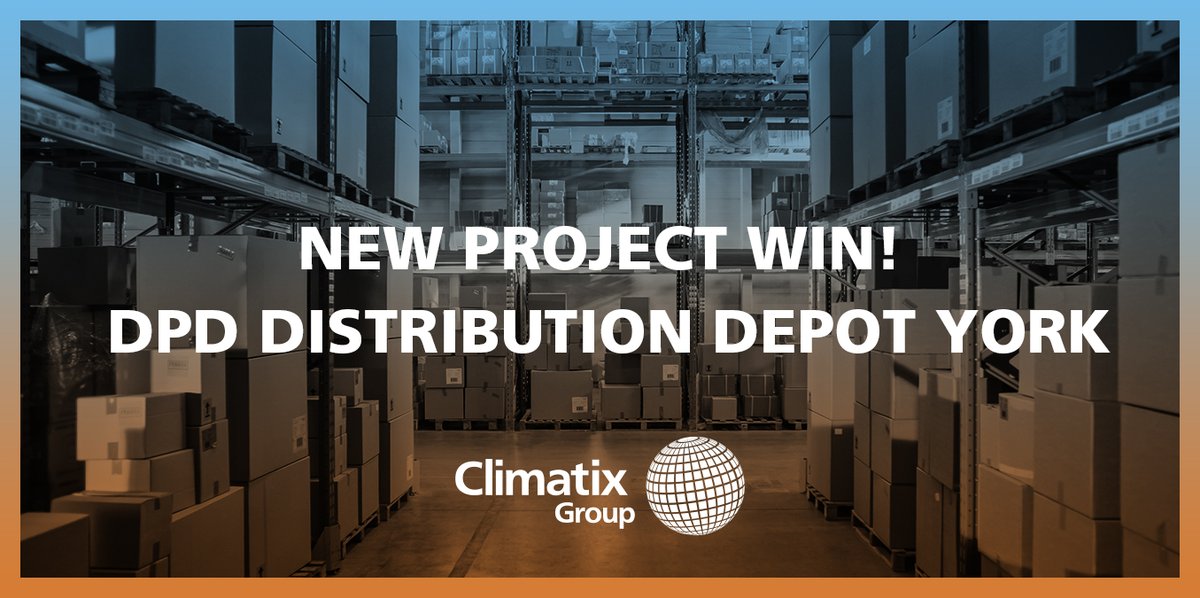 <a href="/ClimatixGroup/">Climatix-Group</a> excited to have secured a project for DPD distribution depot in York.  Looking forward to starting this and demonstrating how our expert team deliver a seamless install.  Visit climatix-group.com #HVAC #airconditioning