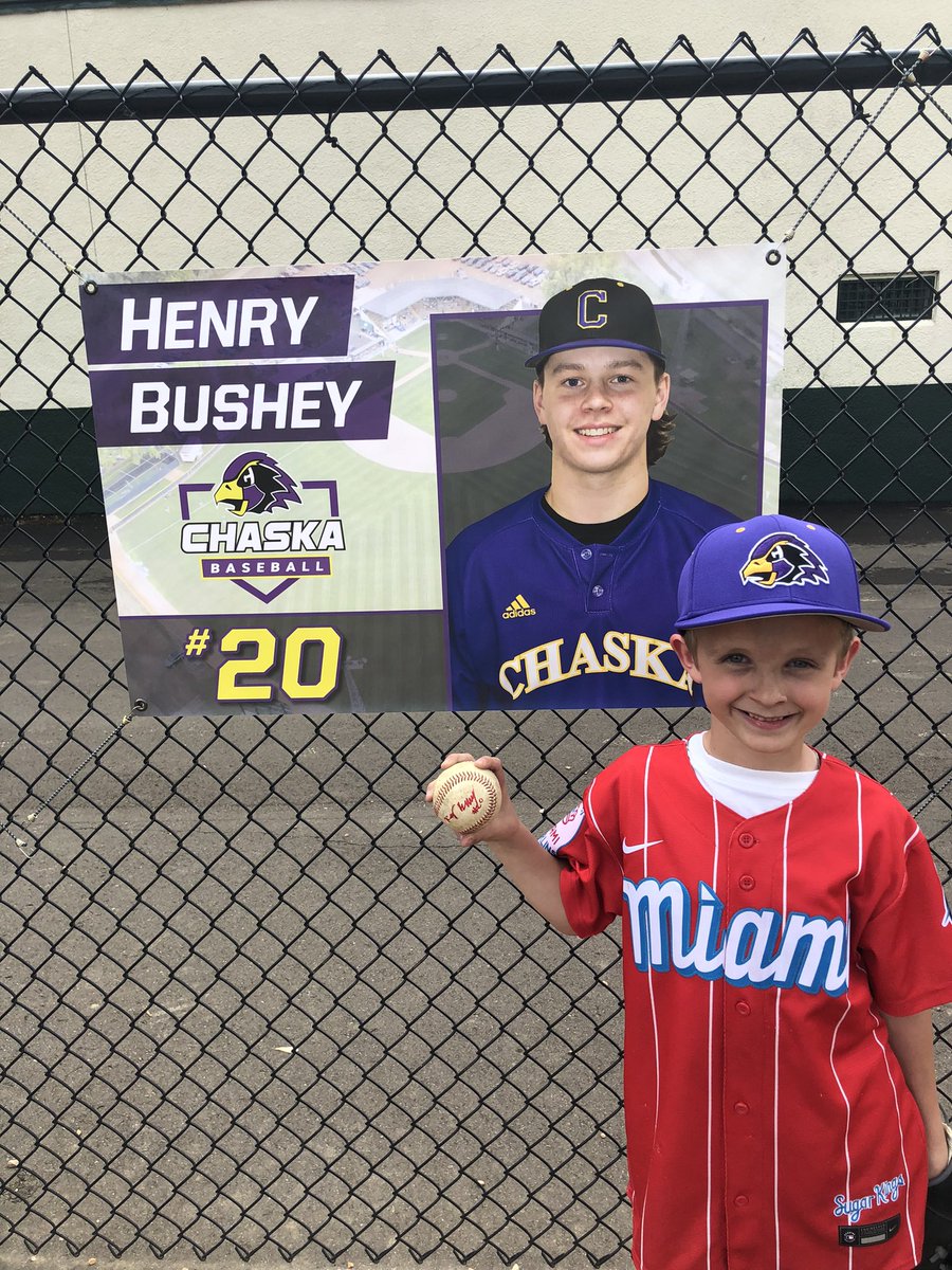 Schladz's tweet photo. Henry’s almost home run!! Thanks for signing!! @HenryBushey7 @TonyaMB28 https://t.co/c9LCBIRBIi
