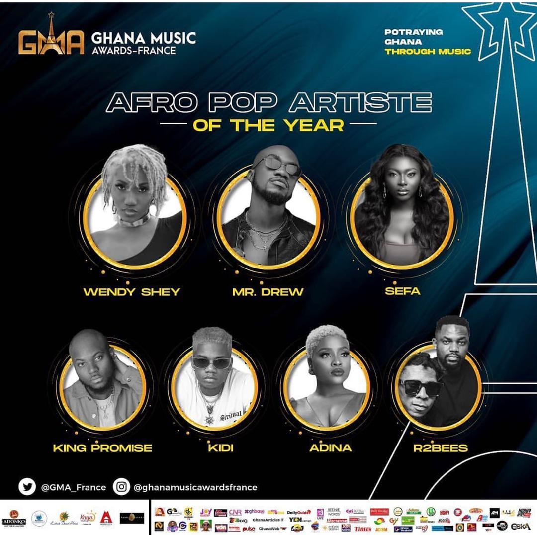 WeRepBAM's tweet photo. Nominations at this year's Gh Music Awards-France @GMA_France
💯Album of the Year ~ #LoyaltyAlbum by @DBLACKGH 
💯Afropop Artiste OTY ~ @s3fa_gh
💯Best Collab OTY ~ @DBLACKGH Enjoyment Minister
💯Most Popular Song OTY~ @s3fa_gh #Echoke/@DBLACKGH #EnjoymentMinister 
#Dblack #Sefa https://t.co/CyqRyhEsnZ