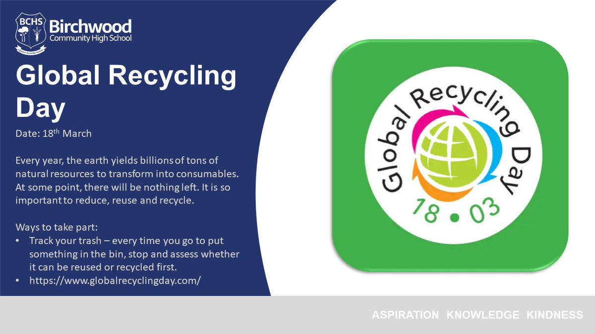 BCHSchoolEco's tweet photo. Happy Global Recycling Day!
Find out how to take part here: https://t.co/fIF7RH9ytM
#EnvironmentDays https://t.co/LgJpz4Psk5