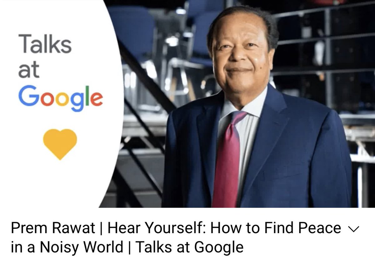 PRBookFans1's tweet photo. #PremRawat @talksatgoogle about his @nytimesbooks bestseller, #HearYourselfBook: How to Find Peace in a Noisy World

https://t.co/ymXMIk9AEi

Available in various formats: https://t.co/RRO5yj3Y4j

@HarperOneBooks https://t.co/d6H0BaMnua