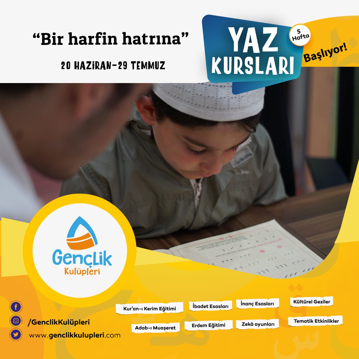 ✔️ Yaz kurslarımız başlıyor.

🚀 Acele edin kontenjanımız sınırlıdır.

❓ Nerelerdeyiz: genclikkulupleri.com/nerelerdeyiz/

<a href="/Genckon/">GENÇKON</a>