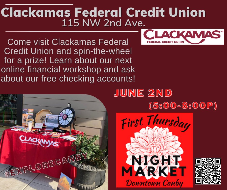 Join us this Thursday for the Canby First Thursday Night Market and #ExploreCanby!