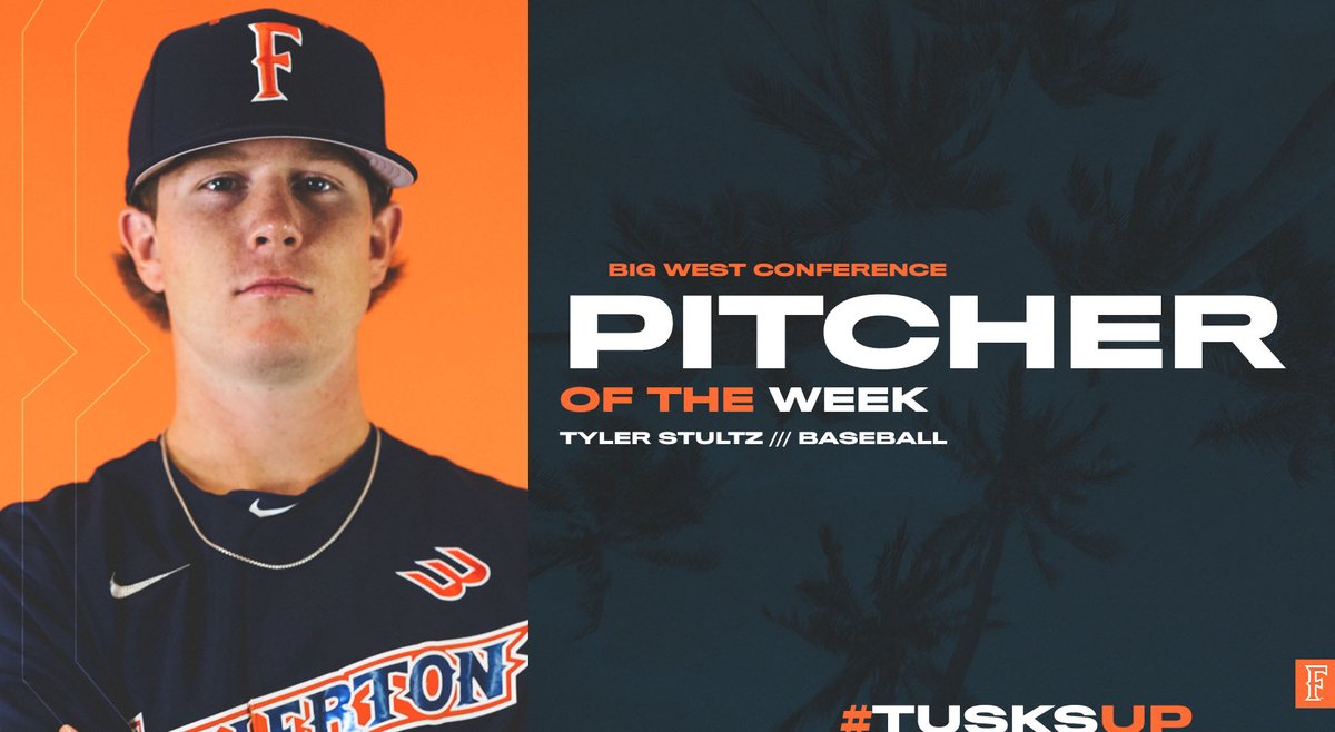FullertonBSB's tweet photo. Congrats to Tyler Stultz on being named Big West Pitcher of the Week! 

📰: https://t.co/es9pvaM6oQ

#TusksUp https://t.co/Dfs4Z3VmN7