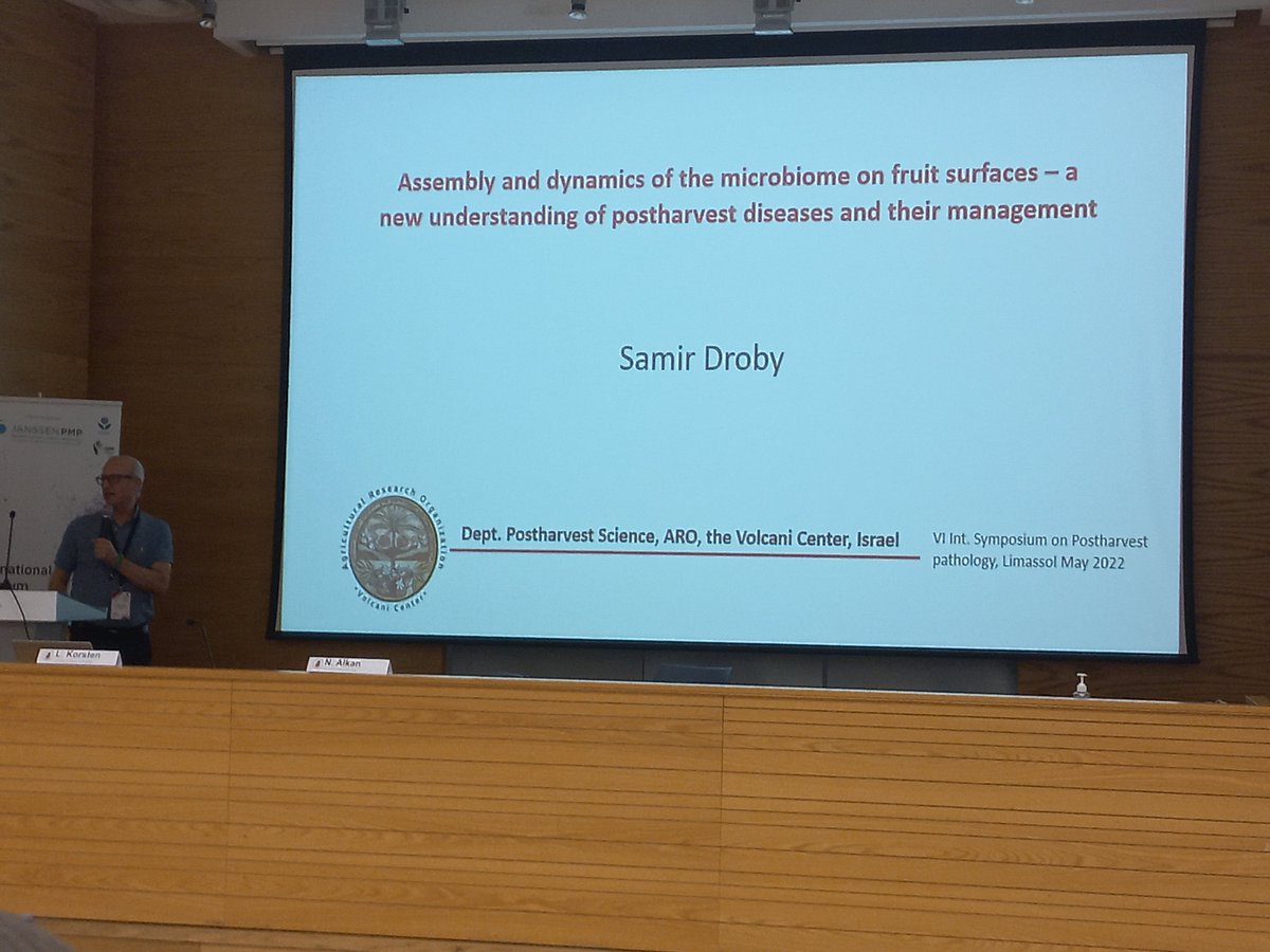 Very exciting  first day of #postharvest <a href="/SymposiumVi/">VI International Symposium - Postharvest Pathology</a>  #Limassol ended with an inspiring talk by <a href="/DrobySamir/">Samir Droby</a> that was followed by excellent talks and an interesting discussion about #microbiome #holobiome, #pathobiome, and #Biologica_Control