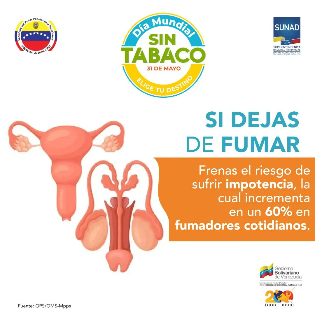 FalconSunad's tweet photo. Únete a la campaña  ¡ELIGE TU DESTINO! de la Superintendencia Nacional Antidrogas (Sunad) por el "Día Mundial Sin Tabaco" este #31May. 

👉👉Descarga información de los daños de esta droga y sus productos derivados y ayúdanos a evitar su consumo 🚭

 https://t.co/xZJs1Tkw2S https://t.co/3UmGAqv0P6