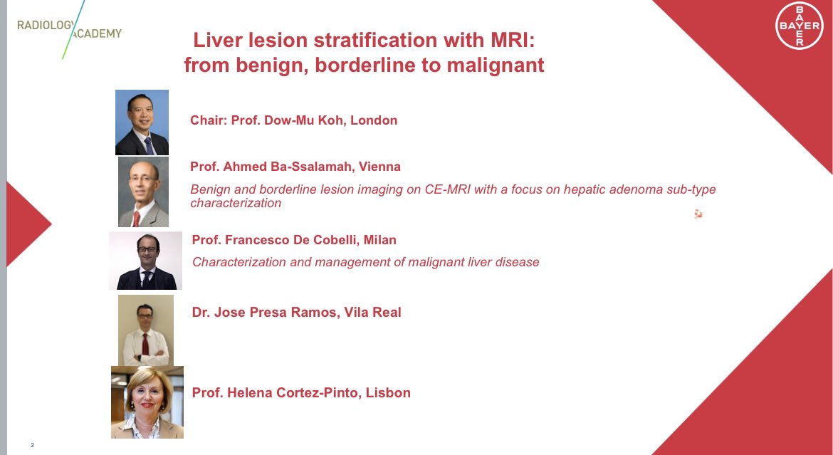 FDeCobelli's tweet photo. Join the lunch symposium tomorrow on May 31 at 12:15 at #esgar2022 in Lisbon on Liver lesion stratification with MRI @EsgarSociety @BayerItalia #liverMRI @dellacortea https://t.co/Y2fOgStdic
