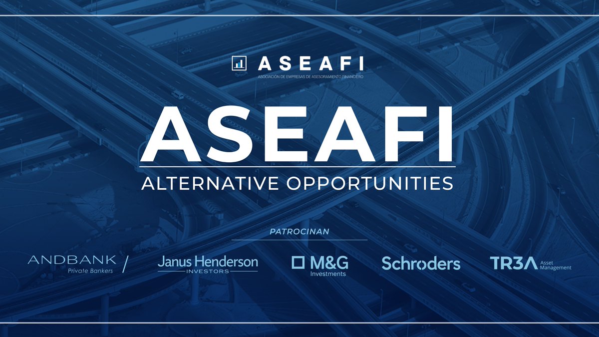 ASEAFI's tweet photo. ¿Ya te has inscrito a #ASEAFIAlternative?
No te puedes perder este encuentro entre profesionales para analizar en detalle la máxima actualidad de los productos alternativos y los mercados privados.
¡Últimos días para inscribirte!👉 https://t.co/zBuihggfkI
#inversiones https://t.co/8ZwcxtEBgl