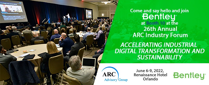 BentleySystems's tweet photo. Bentley will be sponsoring &amp; exhibiting at the ARC Industrial Forum in Orlando, FL, June 6-9. Come by booth #10 and speak with our #PlantSight experts to learn more about digital transformation &amp; #digitaltwins. https://t.co/q9FV7iB0Tf #infrastructure #engineering @arc_advisory https://t.co/5LrKbn1ksA