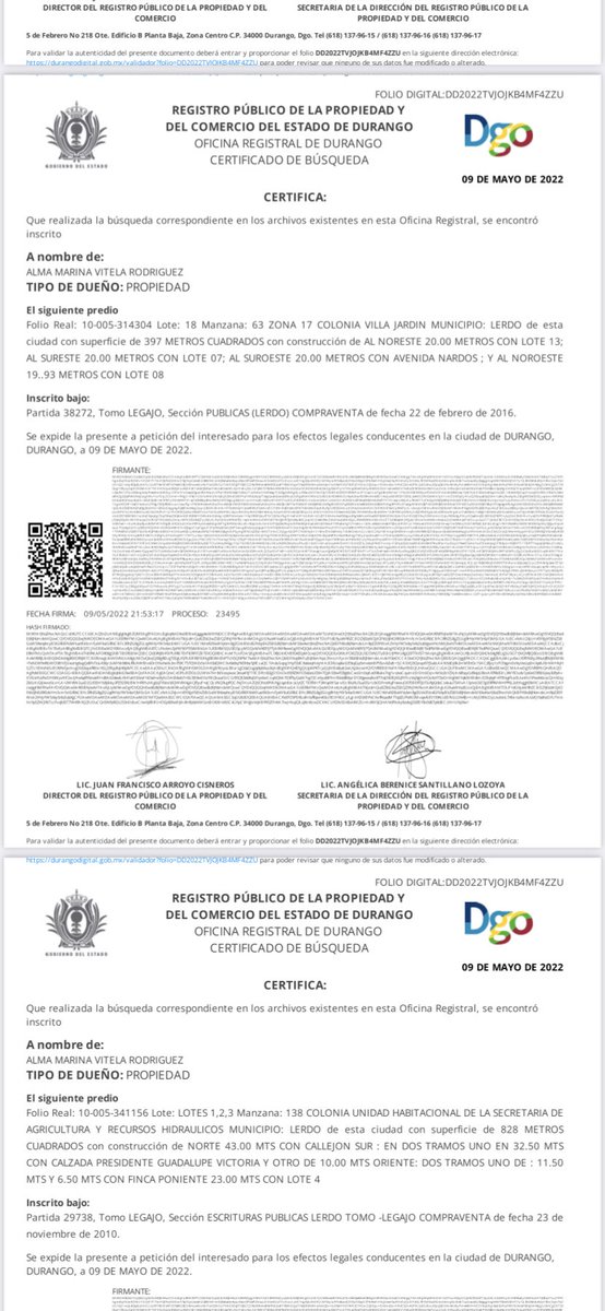 mario_dico50's tweet photo. Mire candidata @MarinaVitela_ tengo los Certificados de búsqueda de sus 25 inmuebles ! Si alguien los quiere se los envío . manden DM o correo. https://t.co/E1seVzTorD