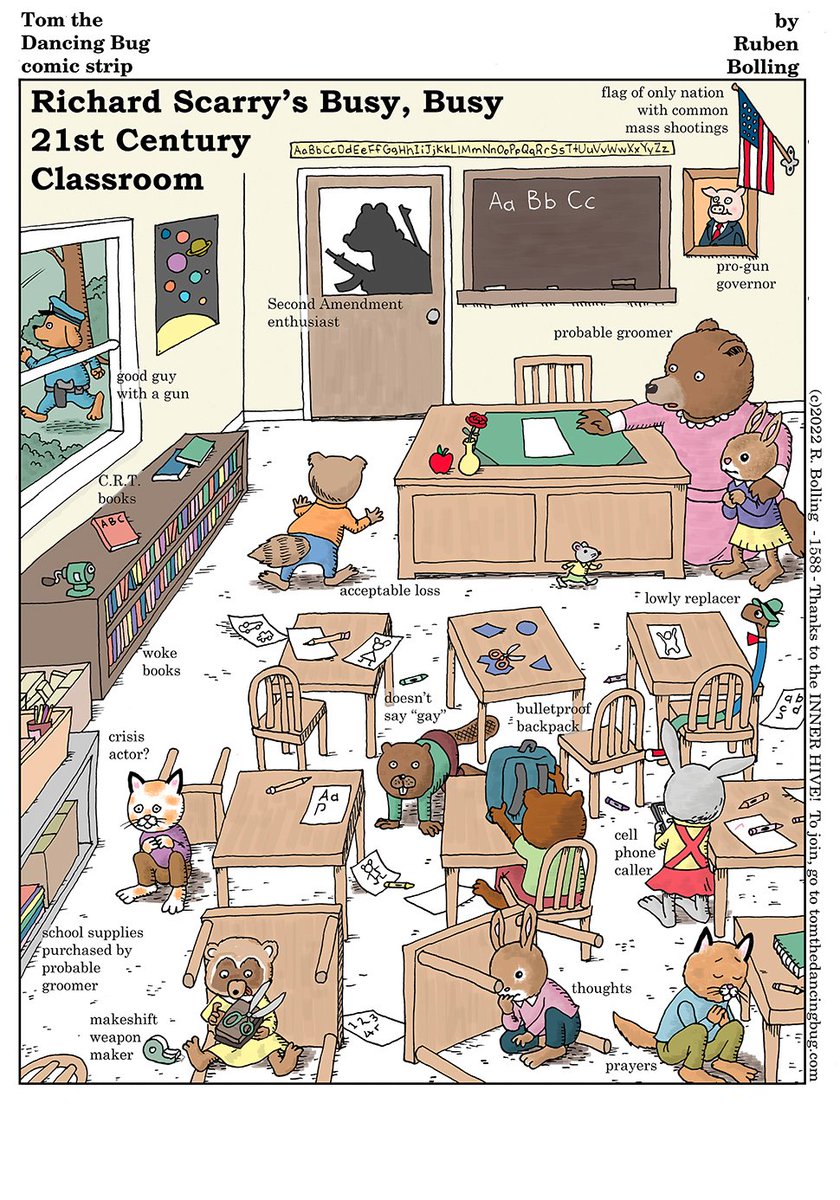 doctorow's tweet photo. Richard Scarry's 21st Century Classroom https://t.co/Ekuet3x5Jq https://t.co/dHJKcXGThi