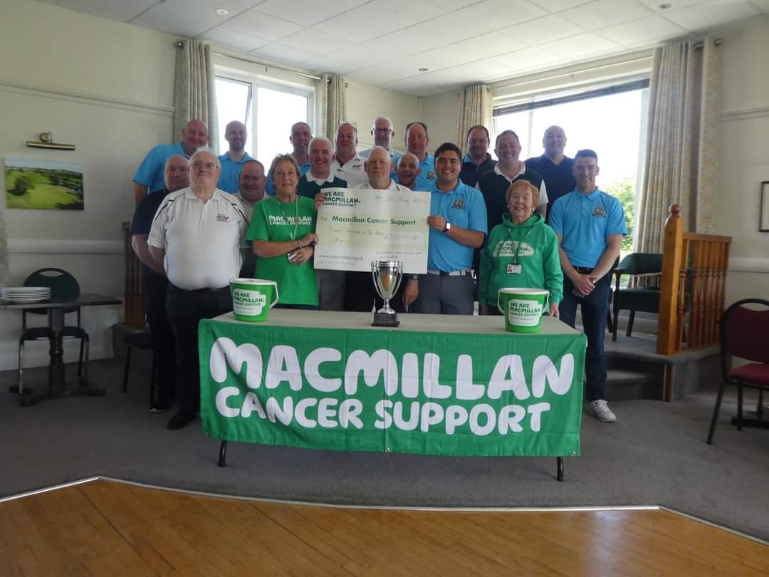 SERGIO_FELLA81's tweet photo. @AvenueBarGolf and UlsterbusGS doing our bit for Charity yesterday at @StPatricksGolf
12man team, singles matches, stableford format.
#ABGS 28pts ๐
#UBGS 20pts
@macmillancancer ยฃ710.18
in the Inaugural Charity Golf Match.
Here's to the next match. #KeeperLit #HappyGolfing https://t.co/Y6tnEkOHN4