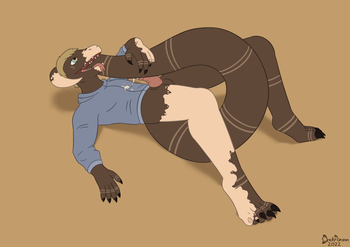 RHD_000's tweet photo. Part 1 of my art trade with @Mograt22.
A fella enjoying his growing lizard tail a little bit too much. Now someone has to clean his hoddie... and the rod. Part 2 is on my main account @Rhavul. 
#TFTuesday #transfur https://t.co/vCUYMCoh70