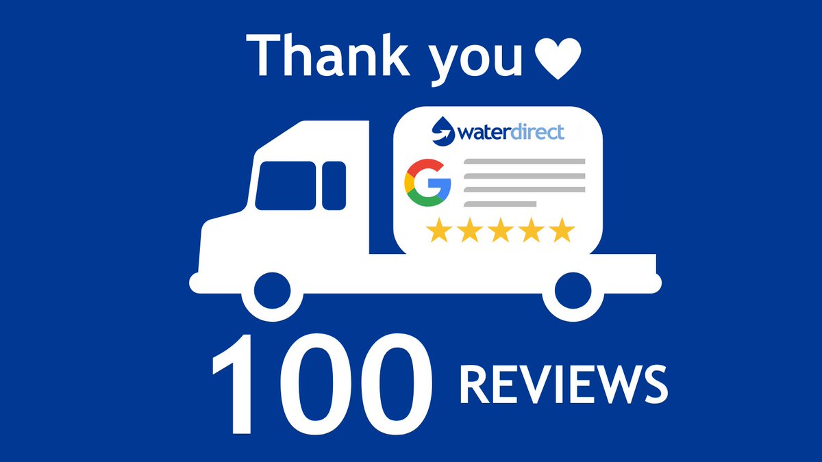 Today we are celebrating our 100th Google review. 4.8⭐average with 93 of them giving the maxim 5 stars

Thank you so much. We are happy that you are happy 💙💙

#water #waterdelivery #CustomerService