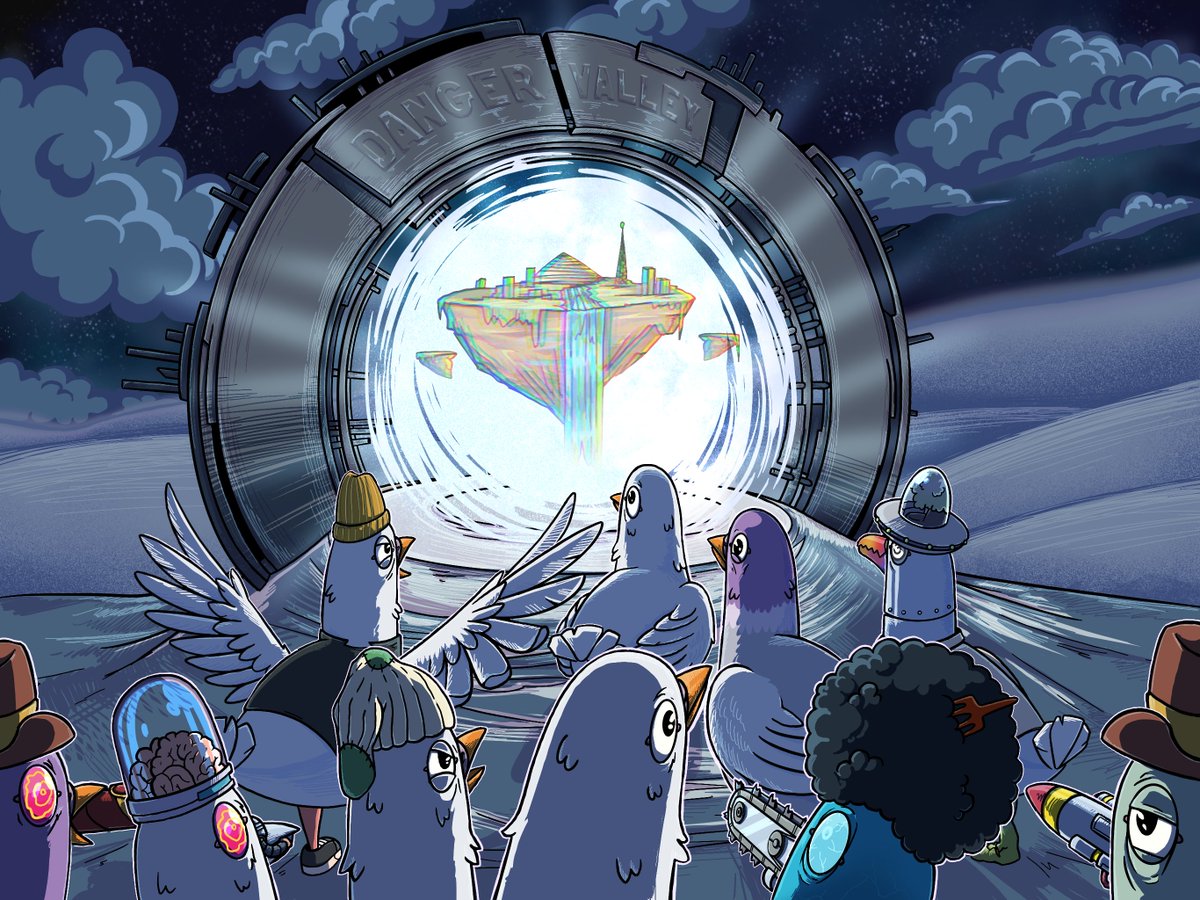 PIGEONS PLAN TO TELEPORT TO THE DANGER VALLEY!

777 interactions on this tweet will give you a chance to take part in their flight.

#Solana #SolanaNFTs #DangerValley #birdsarentreal