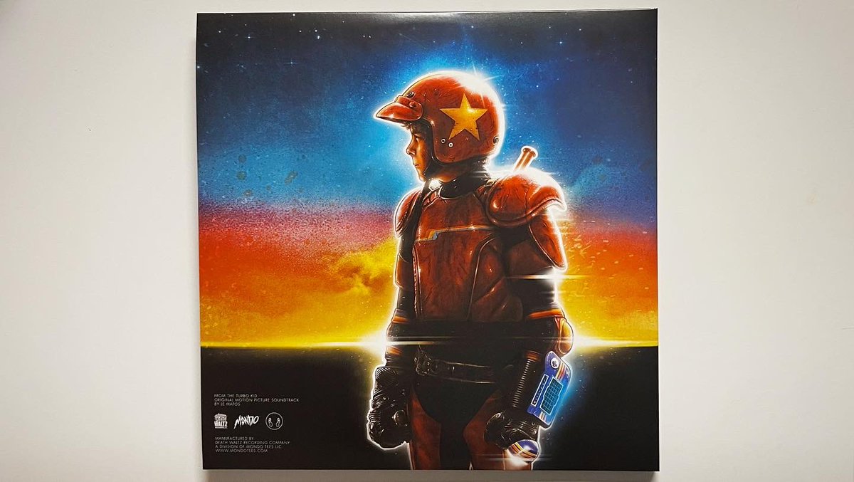 #TurboKid is easily one of my favorite soundtracks of the last 10 years. It was my introduction to Le Matos and I’m glad that Mondo has done multiple re-releases, so I didn’t have to spend an arm and a leg to listen to this! 

🎼 @Le_Matos_
🎨 @frankRKSS 
🏷 @MondoDeathWaltz