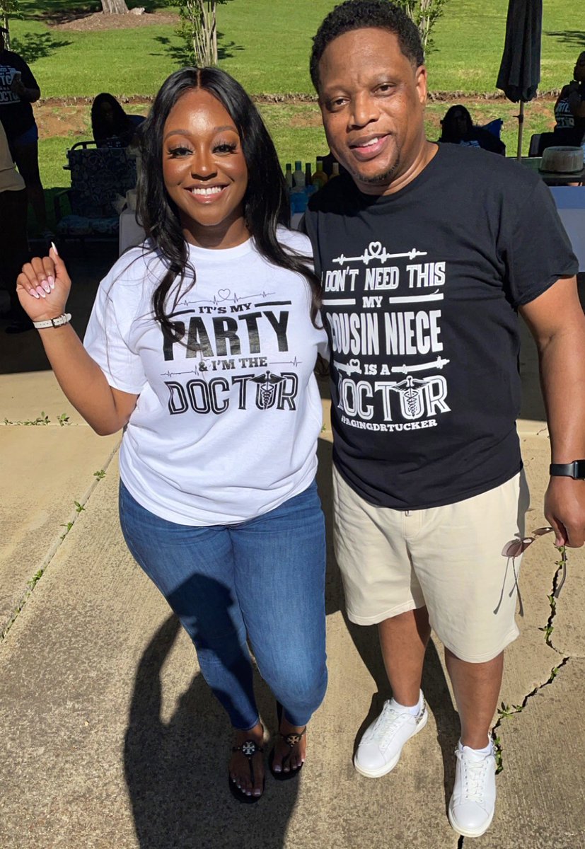 marjadafaith's tweet photo. Maybe it’s a Mississippi thing, but the Cousin Aunties & Cousin Uncles hit wayyyyy different! ✊🏾❤️
#MSMade #BlackDoctors #GradParty https://t.co/UR69k5Yjn2