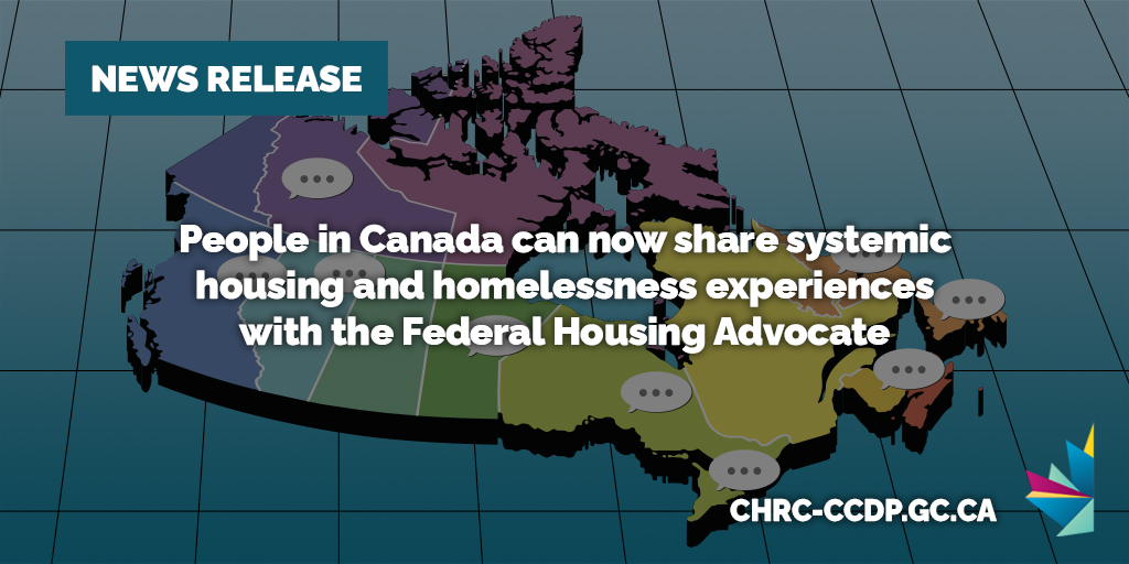 HousingLogement's tweet photo. News: Our submission process is now live! For the 1st time, anyone in Canada who has faced inadequate housing or homelessness can share their experience &amp; make a submission to the Advocate using the online submission tool ➡️ https://t.co/2dB4bUXa4y https://t.co/AR8ARnuqQ7