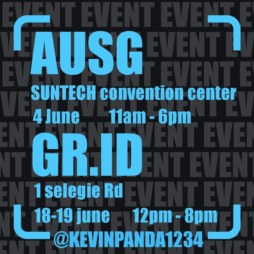 Kevinthepanda12's tweet photo. Up coming events !! Hope to see yall there #ausgonline https://t.co/1734wlrN4g