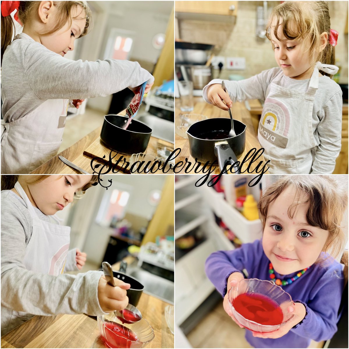 AndraTimandi's tweet photo. Today we learned how jelly is made! Maya is always so proud to learn and be able to do new things on her own!#learningNewThings #littleChef #funAndTasty #PeppaPigFan ππ§« @WCPSc2028 https://t.co/WullTxPNgC
