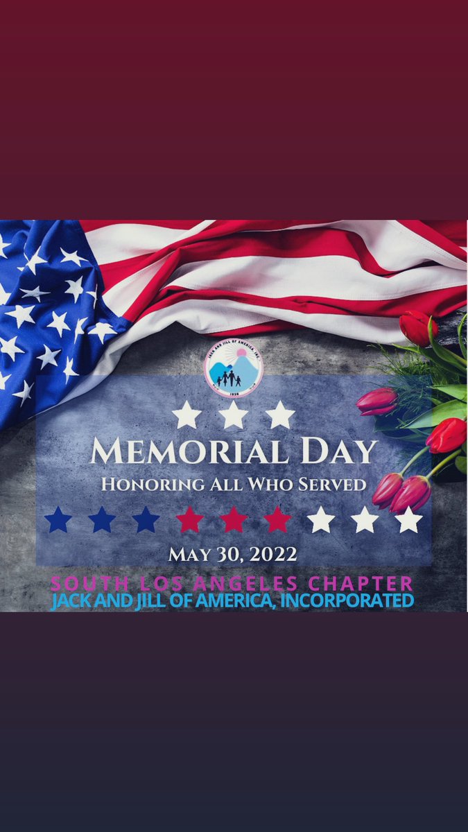 JJOASoLAChapter's tweet photo. The Mothers of the Sensational SoLA Chapter of #JackandJillofAmericaInc
extend our sincere gratitude to the men and women who served this nation and made the ultimate sacrifice. 
We wish all of our families a safe &amp;
blessed Memorial Day.  
💞💙 
#jjsla
#SoLAChapter
#MemoriaDay22 https://t.co/ZWIQeEugDq