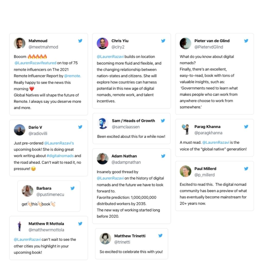 Welcome to the era of #digitalnomads ☄️Featuring data from the @passportindex, Global Natives: THE NEW FRONTIERS OF WORK, TRAVEL, &amp; INNOVATION by <a href="/LaurenRazavi/">Lauren Razavi</a> is a guide to digital nomads and the work-from-anywhere movement.