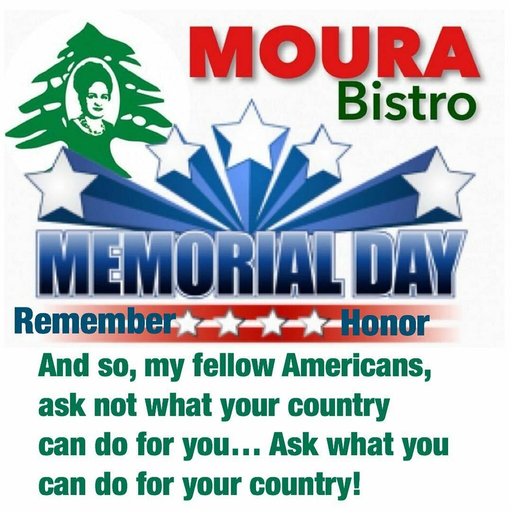 Mourabistro's tweet photo. Moura and the entire team wish everyone a blessed Memorial Day! We remember them, we honor them! They gave our country the ultimate sacrifice for us to be here, in the land of the free because of them the braves! God bless America 🇺🇸 https://t.co/MJzIiFeHvD https://t.co/eKwwZnj5dh