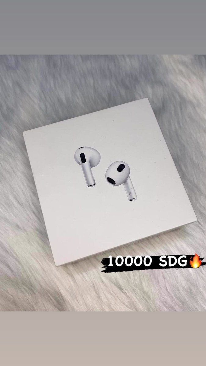 4kstore4's tweet photo. Airpods 3 🔥
 😉 سماعة'' #Airpods3 "أفضل نسخة مطابقة للأيربودز الجيل الثالث الأصلية وبجودة ومواصفات قوية"
Semi original
مختومة جوا وبرا
السعر 10000 نهائي
_
للطلب :
اتصال او واتساب -DM
0121238468
يتوفر توصيل داخل الخرطوم #Sudan #Sudanese #SudanCoup #SudanNews  #السودان #السوداني https://t.co/aOuMN4lRi9