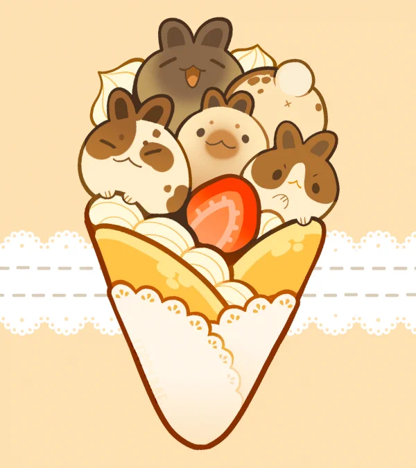 Mmmm, do you want chocolate or vanilla crepe?🍦 