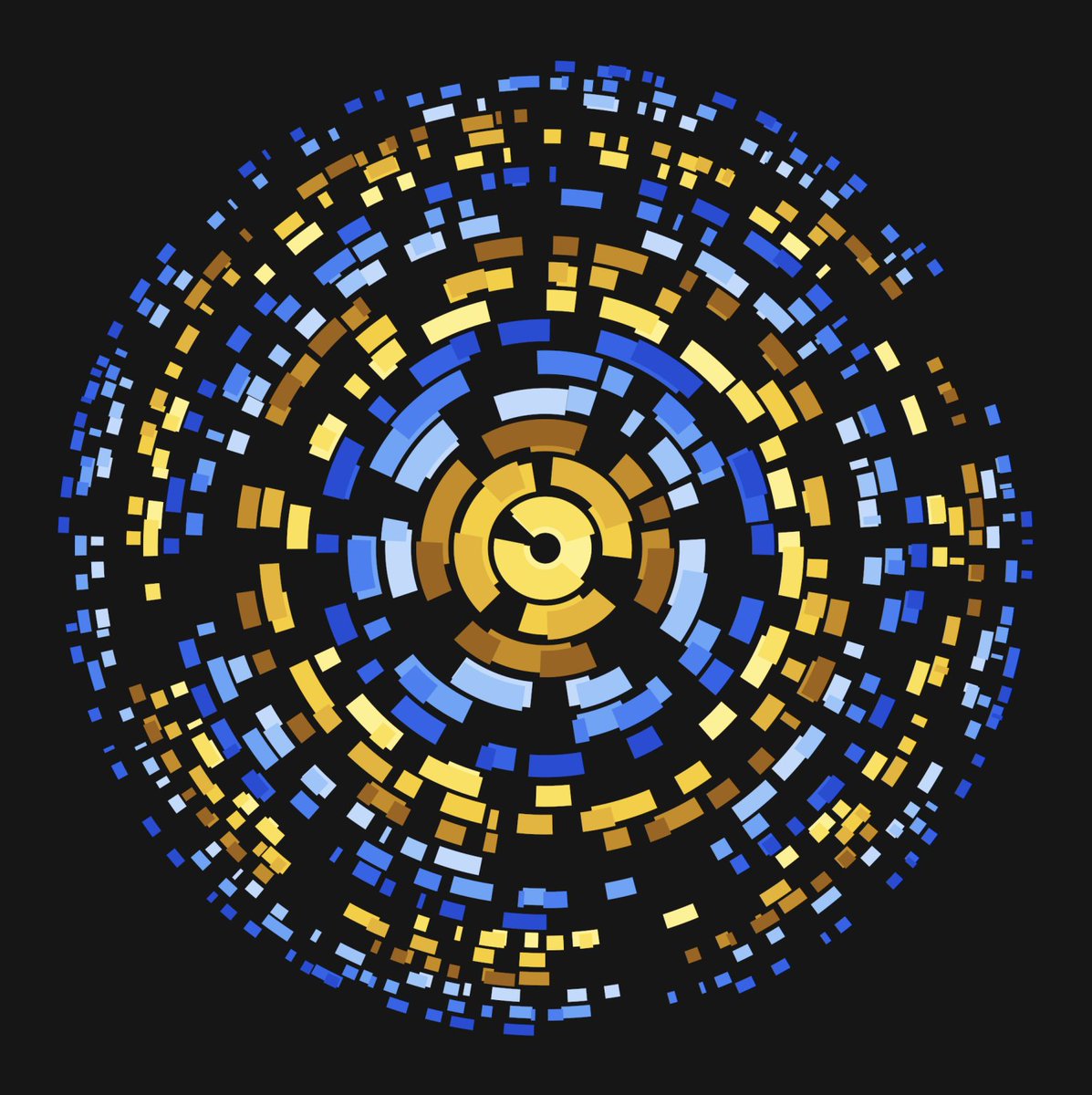 Really nice generative art collection by <a href="/yurycoding/">Yury Coding Art</a> called Chaotic Circles. It is his first official collection and he has worked on it for over 6 months. Public mint is now live mint.yurycoding.art. See some samples below. 🔥