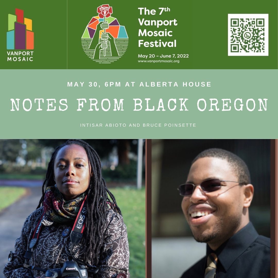 Today, 6pm- journalist  <a href="/brucepoinsette/">Bruce Poinsette</a> and photographer <a href="/blackportlander/">Intisar Abioto</a> sharing photos, stories and lessons from their work on  <a href="/ULPDX/">Urban League of PDX</a> State of Black Oregon 2015 report. Come at Alberta House/former Cerimon House a bit earlier to see the exhibits, and meet old and new friends