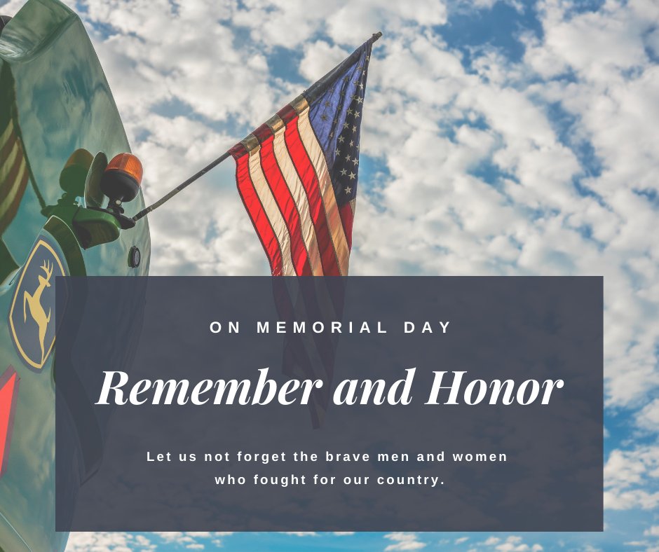 We are honored to be carrying such a strong legacy of brave American soldiers who are real-life heroes. Let us be proud of such an amazing history. Wishing you a very Happy Memorial Day.