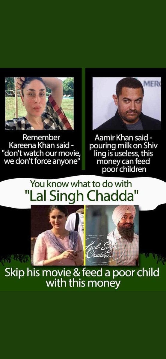 vishwa5332's tweet photo. @SumitkadeI Lal singh chadda
Because of these https://t.co/QSQPUtkWlm