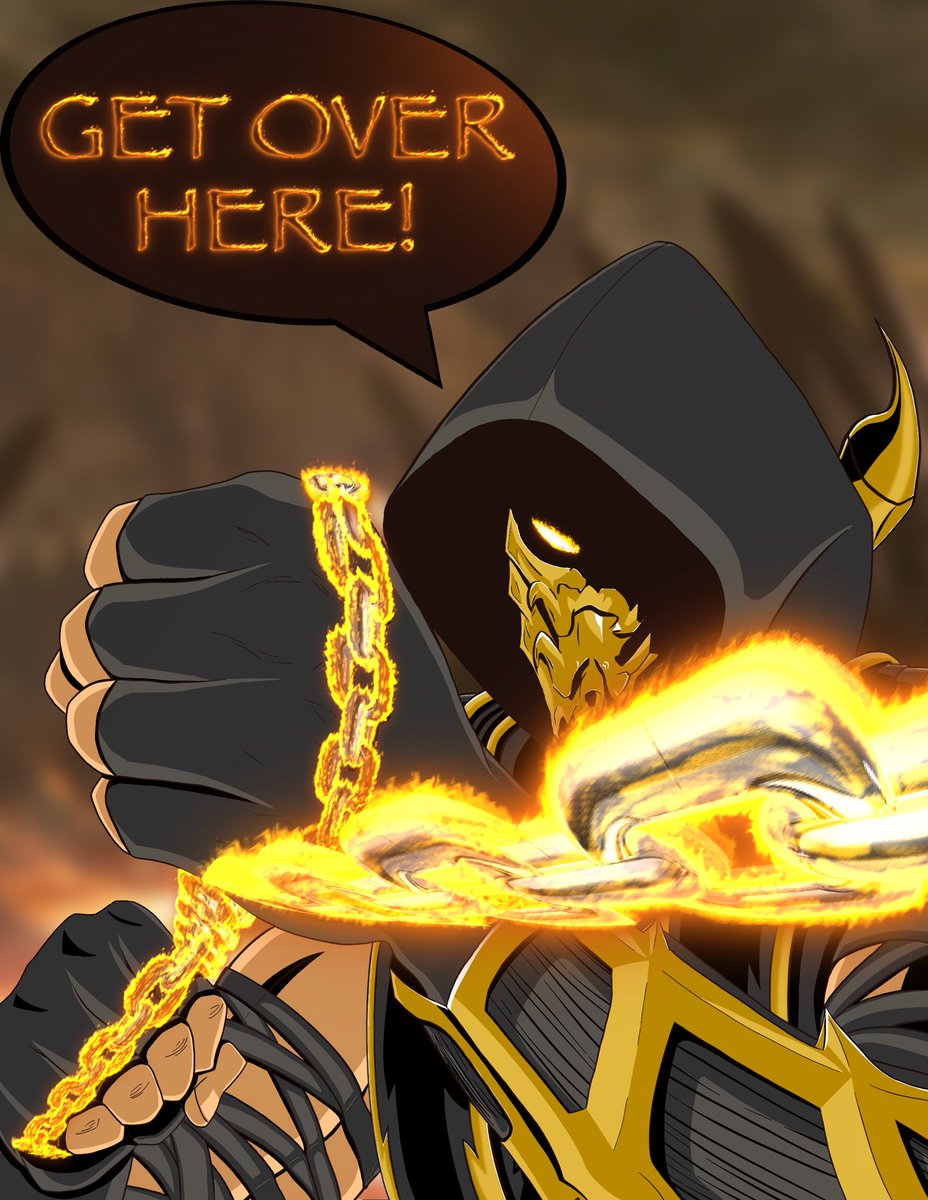 R34P3R_M41N's tweet image. Using @PoseIt_App, among other tools. I was able to get much better anatomy for my Senior Art final #poseit #MortalKombat #DoomBreaker #Scorpion #Manga #art