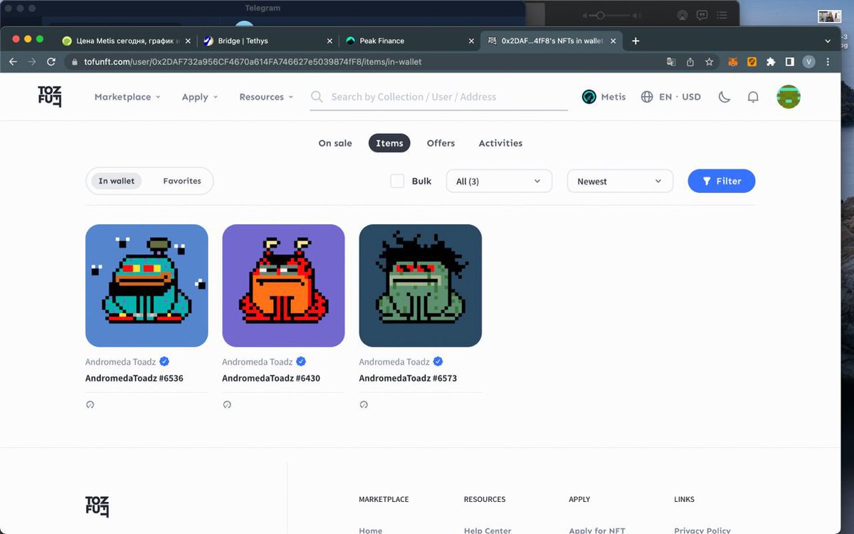 Today Vlad bought his first NFT’s <a href="/AndromedaToadz/">Andromeda Toadz</a> , our family is getting bigger every single day🐸

$METIS 

P.S. I’m on the left🥊