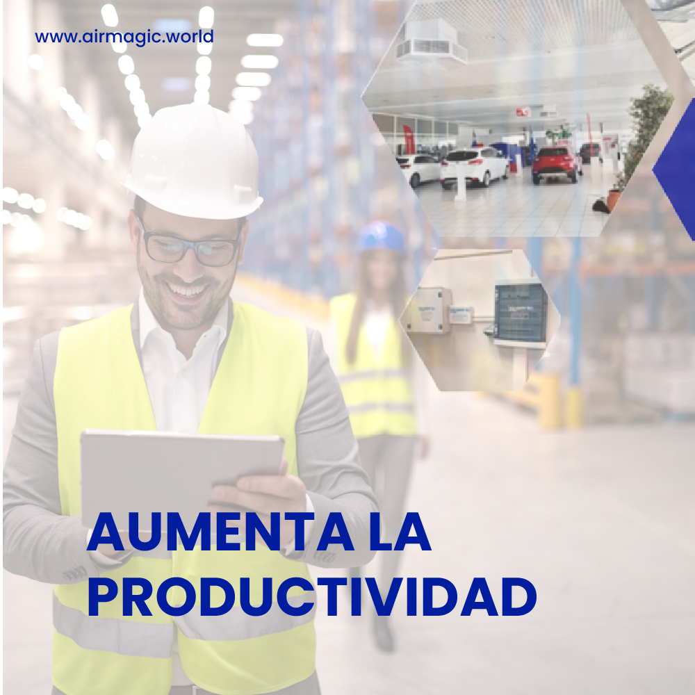 ✅¡AUMENTO DE PRODUCTIVIDAD!

➡ Con la tecnología que proponemos en #Airmagic, los empleados trabajarán en un ambiente de aire purificado cada muy pocos minutos y con una temperatura < 26ºC.

#climatización 
--------------------
💻 airmagic.world