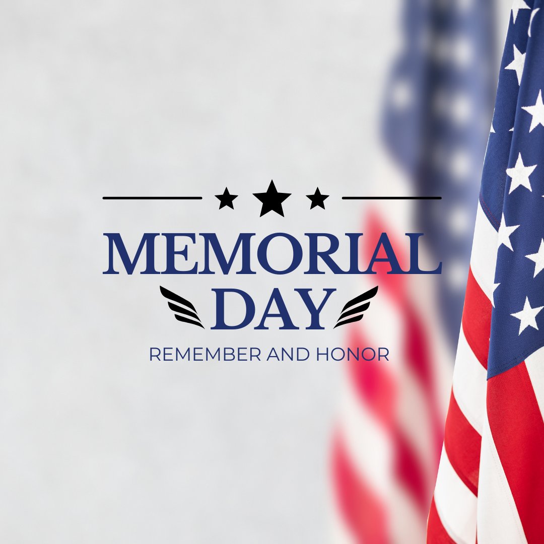 Today we remember and honor all who have served and sacrificed for our freedom! Happy Memorial Day!