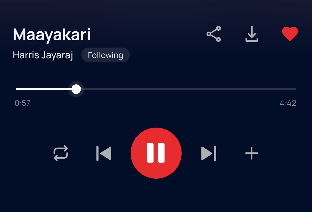 dhanushivaa's tweet photo. whatta song!!  #Maayakari Really melts🎧 @Jharrisjayaraj sirrr😍♥️ you really sculpt this song @Bombay_Jayashri has magic in her sweet vocals Everyone just listen into this, it will make you listen again by sure🥰 https://t.co/D9eO2ypFRE