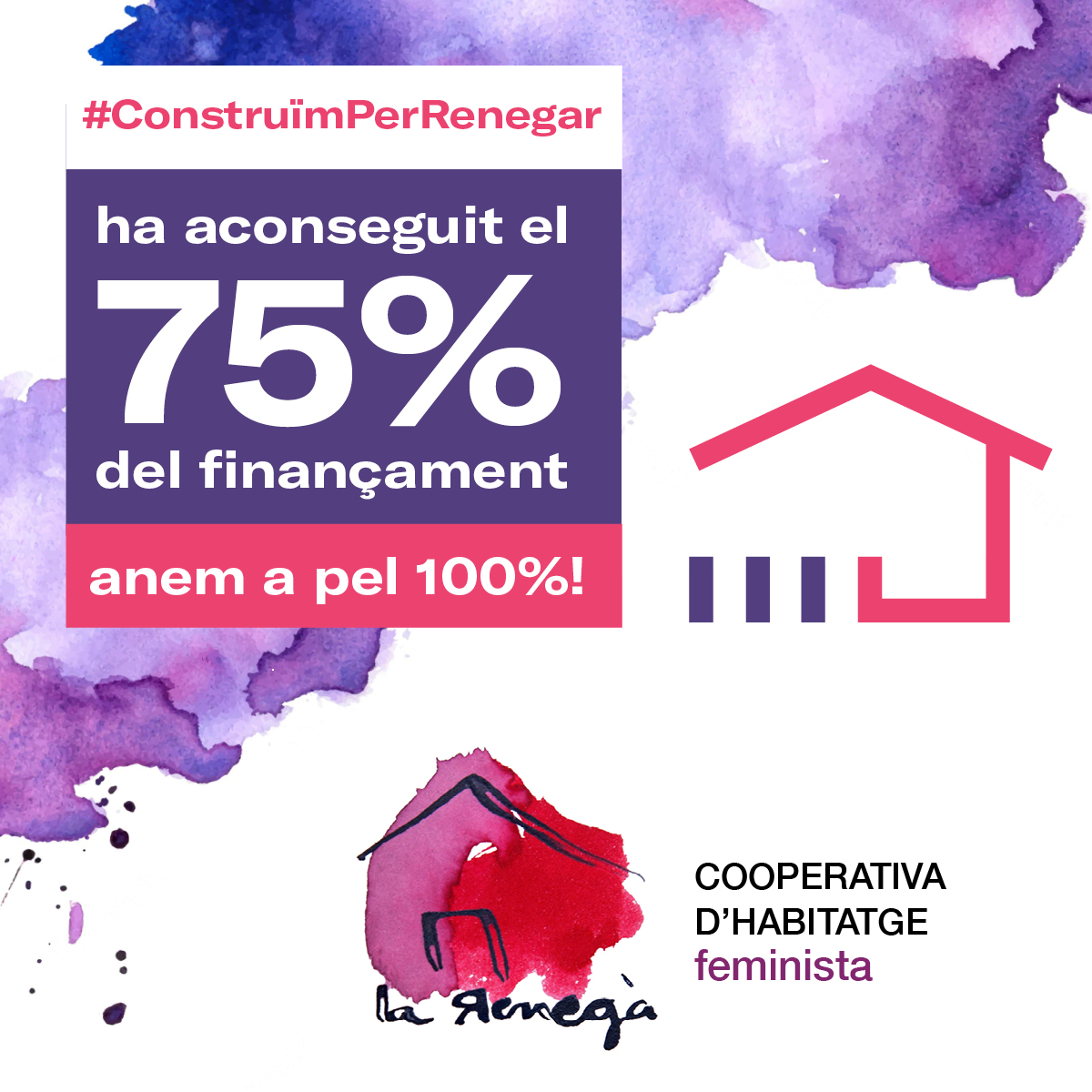 LaRenegacoop's tweet photo. Ja som al 75% !!!Moltes gràcies a les 106 cofinaçadores.Queden 13 dies...Una última empenta i arribem als 20.000 euros que és el mínim!!!!  #ConstruïmPerRenegar https://t.co/c9vHxnlB7b https://t.co/H314OeN4jR
